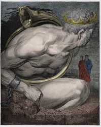 Inferno, Gesang 31: Nimrod der Riesen (Illustration aus Die Göttliche Komödie von Dante Alighieri, 1885)